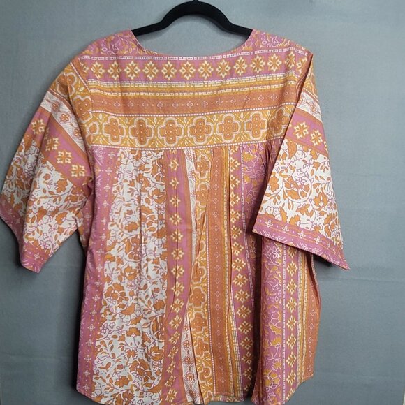 The Vermont Country Store Cotton Boho Hippie Muumuu Top Size XL - Picture 2 of 3